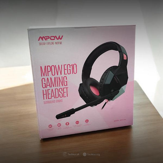 Mpow EG10 Gaming Headset over the ear with 7.1 Surround Sound Stereo, Noise Canceling PS4 Headset with Mic & LED Light, Compatible with PC, PS5, Xbox One Controller, Nintendo Switch